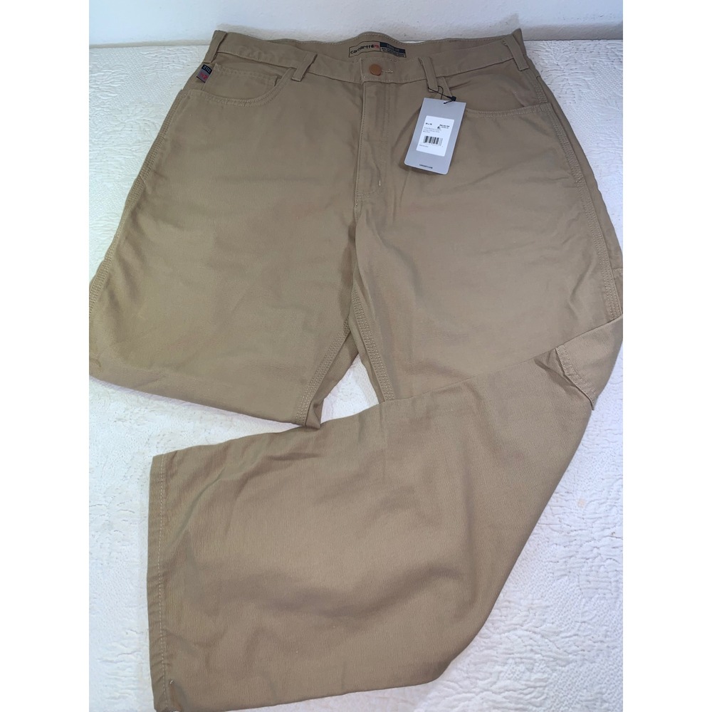 Carhartt FR Flame Resistant Loose Fit Canvas Utility Work Pants 36x30 FRB159-GKH